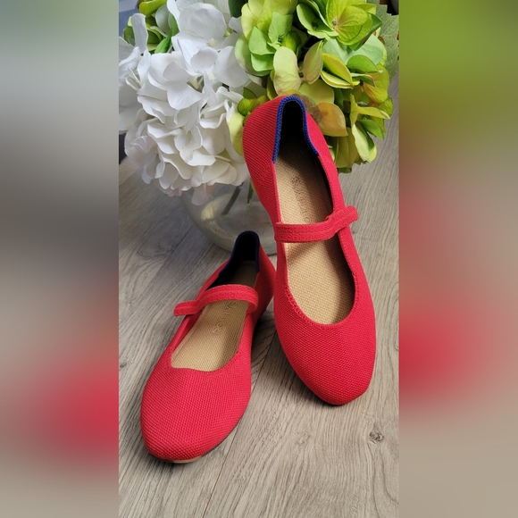 Rothy's The Square Mary Jane Lollipop Red + Leopard Sole, Women's US 6.5 EU 36.5 - Picture 3 of 16